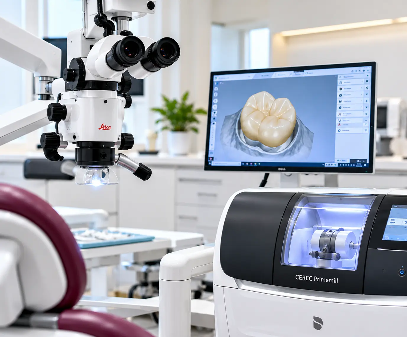 CEREC digital dentistry equipment and dental microscope